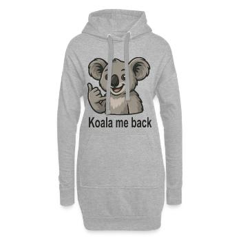 Süßer Koala telefoniere anrufen Koala Spruch - Hoodie-Kleid - Grau meliert - Vorne