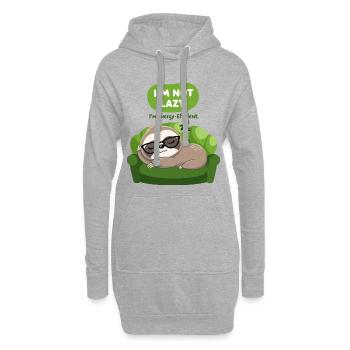 Paresseux : « Je ne suis pas paresseux » 🦥 - Sweat-shirt à capuche long Femme - gris chiné - Devant