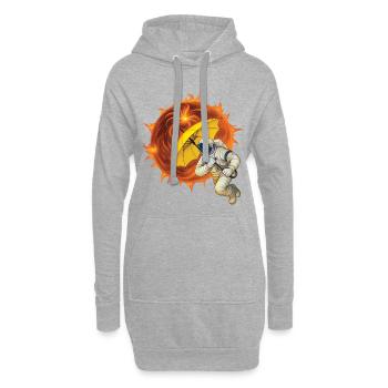 SOLAR WIND - geek & scifi - Sweat-shirt à capuche long Femme - gris chiné - Devant