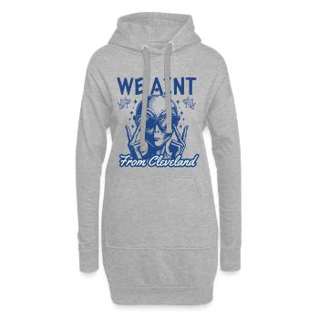 Lustiges Alien-T-Shirt - Hoodie-Kleid - Grau meliert - Vorne