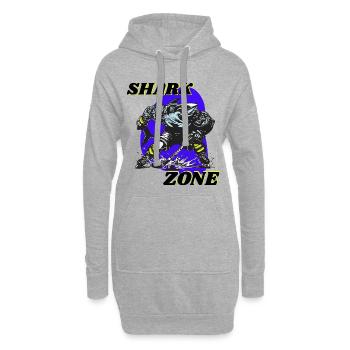 Hockey sur glace Attaque de requin Rondelle Sport de patineur de requin - Sweat-shirt à capuche long Femme - gris chiné - Devant