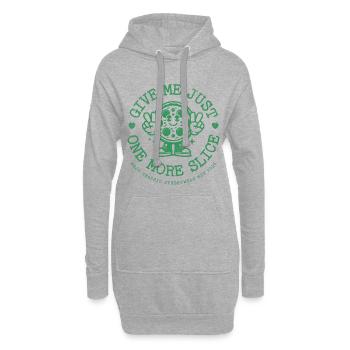 Pizza Slice Peace Sign Streetwear - Hoodie-Kleid - Grau meliert - Vorne
