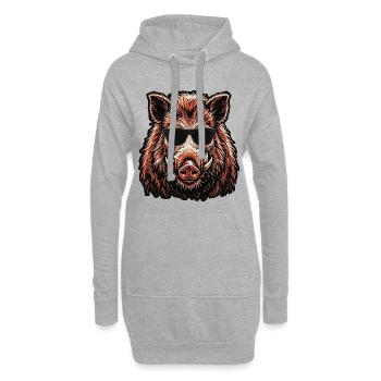 Lunettes de soleil Summer Boar - Sweat-shirt à capuche long Femme - gris chiné - Devant