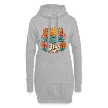 Le seul Retro Floral de Good Vibe - Sweat-shirt à capuche long Femme - gris chiné - Devant