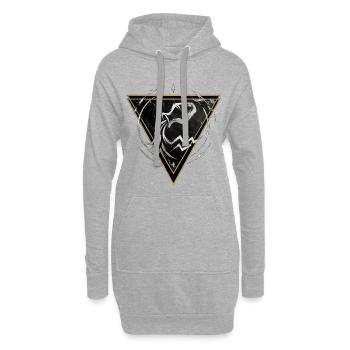Wassermann Luftzeichen – Tierkreis von Kék-Ina - Hoodie-Kleid - Grau meliert - Vorne