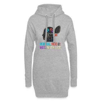 Normal Mode Not Installed – Geek Robot IT - Hoodie Dress - heather grey - Front