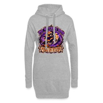 Witching Hour Witch Play Scene - Hoodie Dress - heather grey - Front