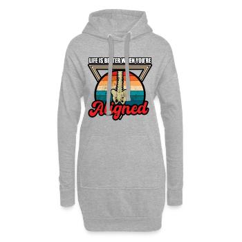 Chiropraticien Physiothérapeute Vie I Cadeau - Sweat-shirt à capuche long Femme - gris chiné - Devant