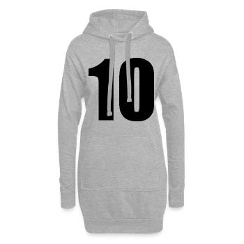 10 - Hoodie-Kleid - Grau meliert - Vorne