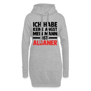 Albaner Albanisch Albanien - Hoodie-Kleid - Grau meliert - Vorne