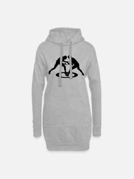 Wrestling, Ringen - Hoodie-Kleid - Grau meliert