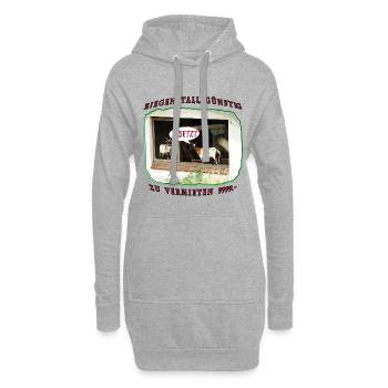 Wohnung Ziegenstall Satire schöner wohnen Satire - Hoodie-Kleid - Grau meliert - Vorne