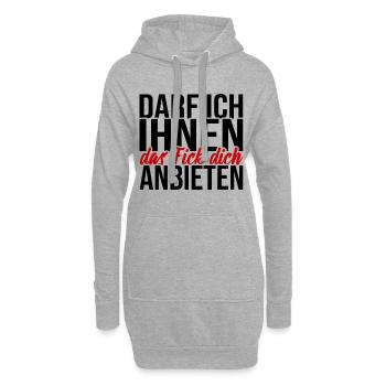 Lustige Sprüche Beleidigungen Sarkasmus - Hoodie-Kleid - Grau meliert - Vorne