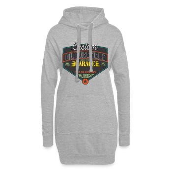 Biker, Motorradfahrer - Hoodie-Kleid - Grau meliert - Vorne