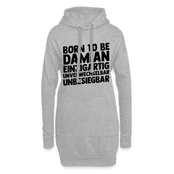 Vorname Damian - Hoodie-Kleid - Grau meliert - Vorne
