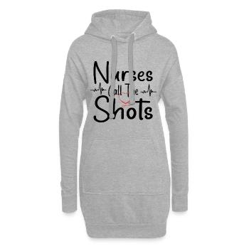 Nurses Call The Shots - Nurse Gift - Hoodie-Kleid - Grau meliert - Vorne