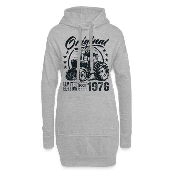 Original 1976 Geburtstag 1976 Farmer Traktor - Hoodie-Kleid - Grau meliert - Vorne