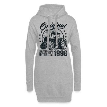 Original 1998 Geburtstag 1998 Farmer Traktor - Hoodie-Kleid - Grau meliert - Vorne