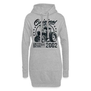 Original 2002 Anniversaire 2002 Fermier Tracteur - Sweat-shirt à capuche long Femme - gris chiné - Devant
