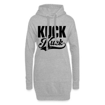 Coucou coucou noir - Sweat-shirt à capuche long Femme - gris chiné - Devant