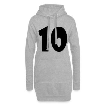 10 - Hoodie-Kleid - Grau meliert - Vorne