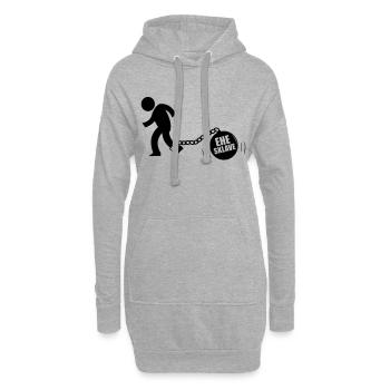 Ehesklave - Hoodie-Kleid - Grau meliert - Vorne