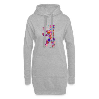 I Love Berlin Shirt - Berlin Bär Design - Berlin - Hoodie-Kleid - Grau meliert - Vorne