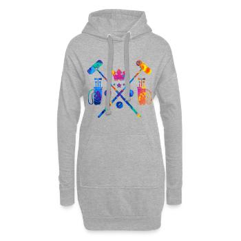 Krocket - Hoodie-Kleid - Grau meliert - Vorne