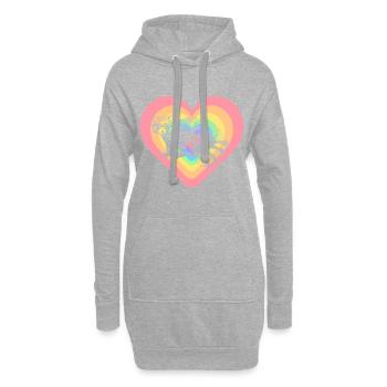 Roter Panda - Hoodie-Kleid - Grau meliert - Vorne