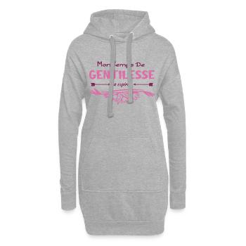Mon temps de gentillesse a expiré - Sweat-shirt à capuche long Femme - gris chiné - Devant