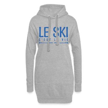 Le ski c'est la vie. cadeau skieur vacances de ski - Sweat-shirt à capuche long Femme - gris chiné - Devant