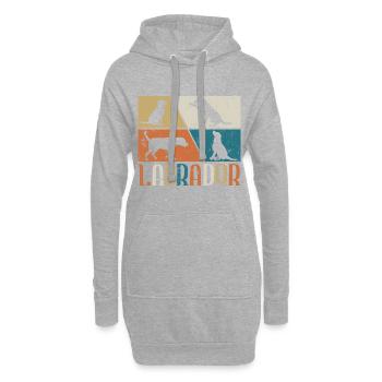 Labrador - Hoodie-Kleid - Grau meliert - Vorne