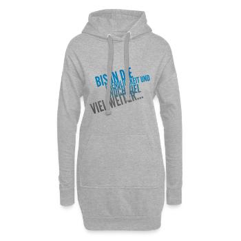 Bis In Die Unendlichkeit Geschenkidee - Hoodie-Kleid - Grau meliert - Vorne