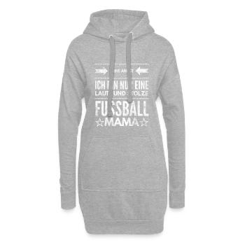 Mama Fußball Fussball Soccer Geschenk Mutter Ball - Hoodie-Kleid - Grau meliert - Vorne