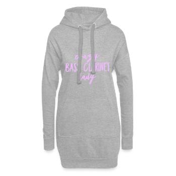 Bassklarinette Klarinette Musiker Jazz Geschenk 11 - Hoodie-Kleid - Grau meliert - Vorne