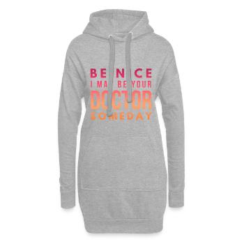 Arzt Doctor Medizin Spritze Geschenk - Hoodie-Kleid - Grau meliert - Vorne