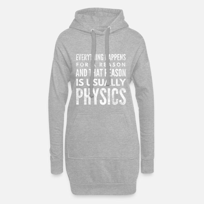 Physics nerd science studying geek gift 14th - Hoodie Dress - heather grey