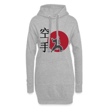 Karate. Kampfsport. Geschenkidee. Japan. - Hoodie-Kleid - Grau meliert - Vorne
