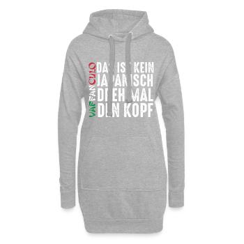 Italien Italiener Vaffanculo - Hoodie-Kleid - Grau meliert - Vorne