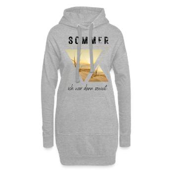 SOMMER ich bin dann soweit - HELLO SUMMER - Hoodie-Kleid - Grau meliert - Vorne