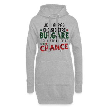 Bulgare Bulgarie Europe Cadeau Pays Humour - Sweat-shirt à capuche long Femme - gris chiné - Devant
