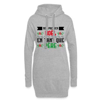 mon premier noël en tant que Père - Sweat-shirt à capuche long Femme - gris chiné - Devant