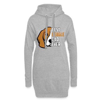 Meilleur père Beagle de tous les temps - Sweat-shirt à capuche long Femme - gris chiné - Devant
