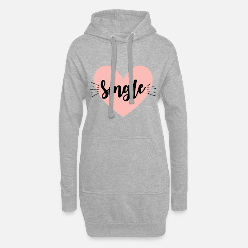Single - Hoodie-Kleid - Grau meliert