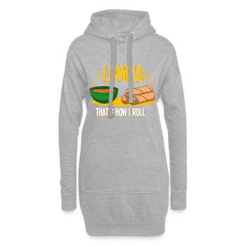 Philippinen Filipino Frühlingsrolle I Geschenk - Hoodie-Kleid - Grau meliert - Vorne