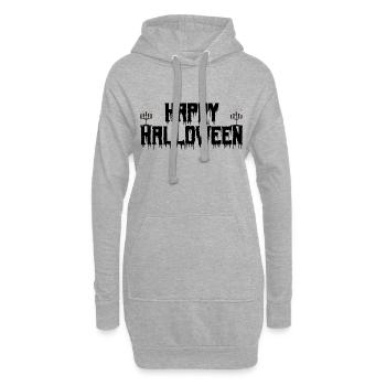 happy Halloween. joyeux halloween. - Sweat-shirt à capuche long Femme - gris chiné - Devant