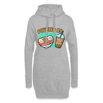 Cuisine asiatique japonaise Thé Ramen I Cadeau - Sweat-shirt à capuche long Femme - gris chiné - Devant