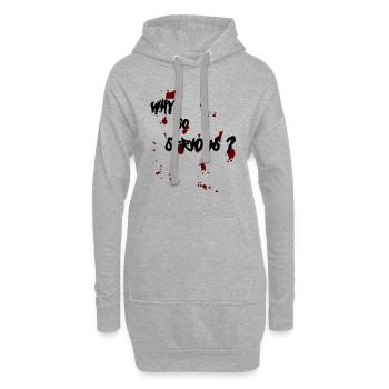 Why so serious? - Hoodie-Kleid - Grau meliert - Vorne