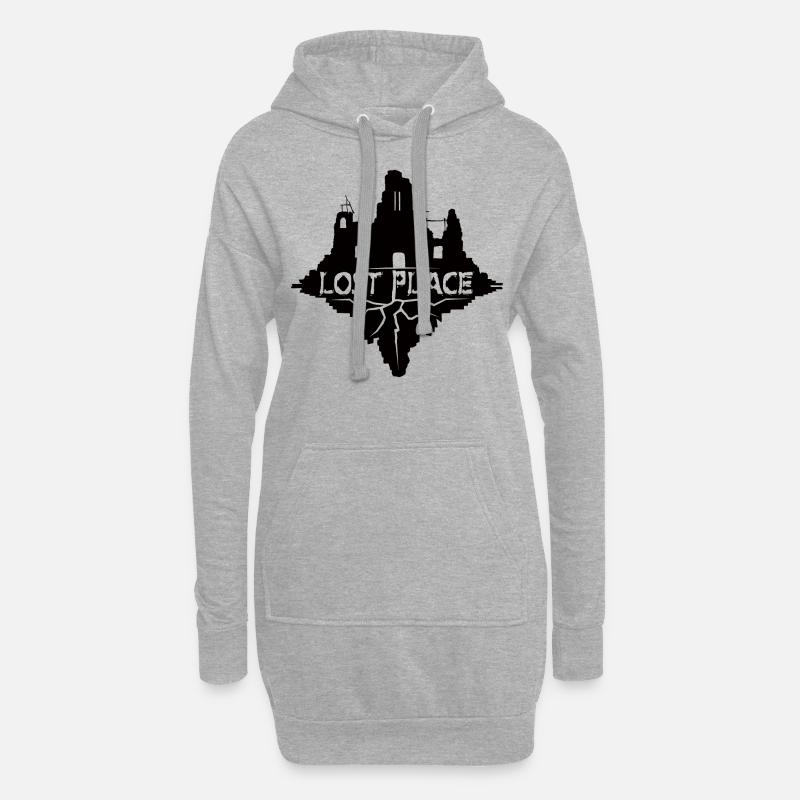 Lost Place - Urbex - Hoodie-Kleid - Grau meliert