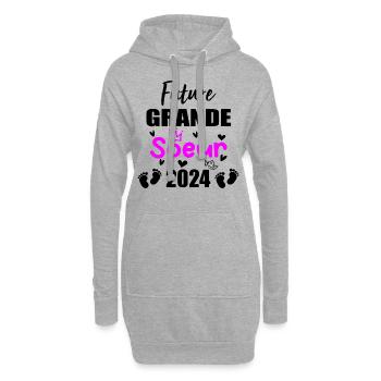 Future Grande Soeur 2024 bientôt Grande Soeur - Sweat-shirt à capuche long Femme - gris chiné - Devant